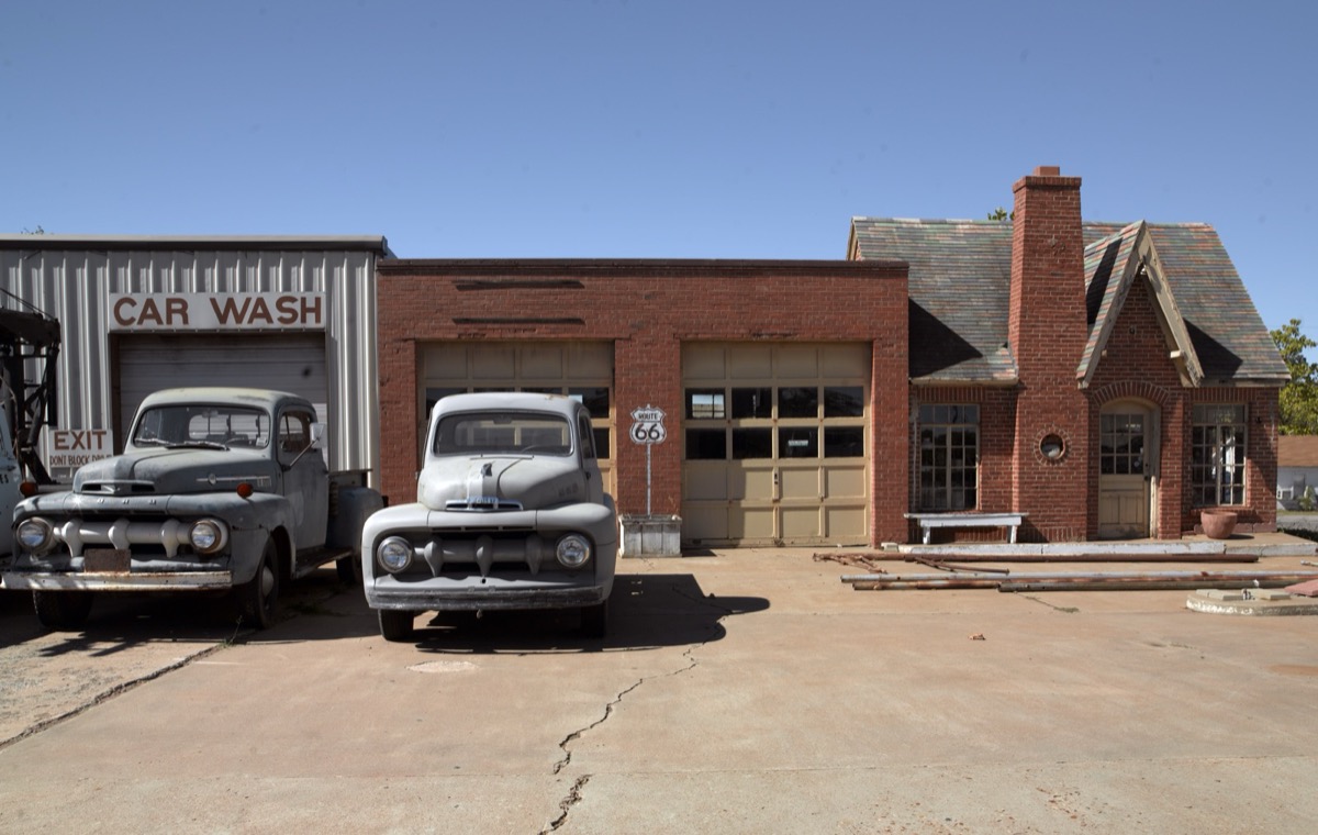 Винтажная заправка Phillips 66 на трассе Route 66, Оклахома
